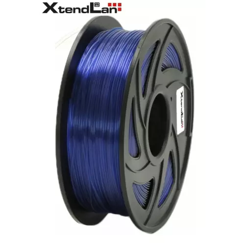 obrázek produktu XtendLAN PETG filament 1,75mm průhledný modrý 1kg