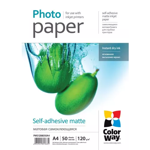 obrázek produktu ColorWay fotopapír/ matte self-adhesive 120g/m2, A4/ 50 kusů