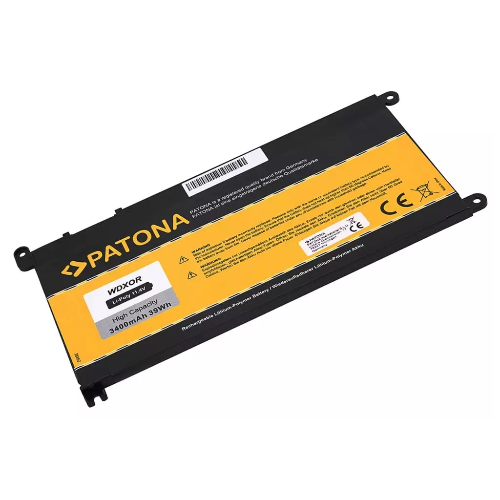 Obrázek produktu PATONA baterie pro ntb DELL INSPIRON 15 5565 3400mAh Li-Pol 11,4V + nářadí - černá