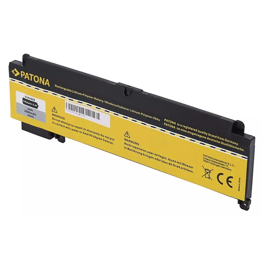 Obrázek produktu PATONA baterie pro ntb LENOVO Thinkpad T460S/T470S 2000mAh Li-Pol 11,4V 01AV405 - černá