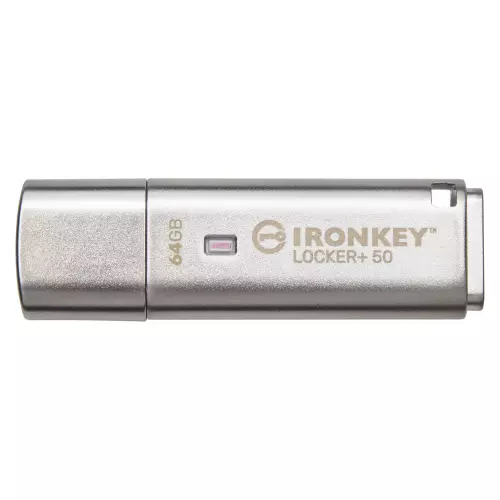 obrázek produktu Kingston IronKey Locker+ 64GB USB 3.2 - stříbrná