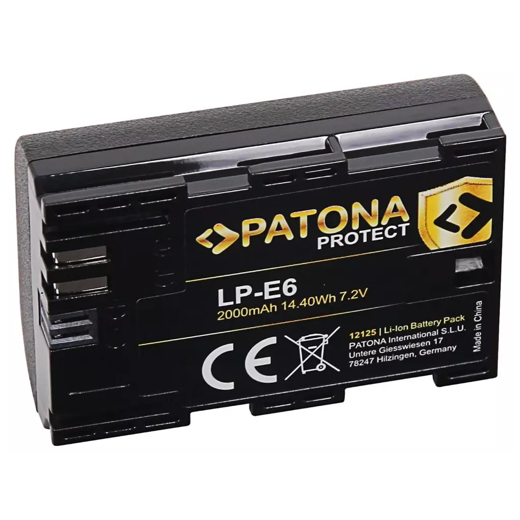 Obrázek produktu PATONA baterie pro foto Canon LP-E6 2000mAh Li-Ion Protect