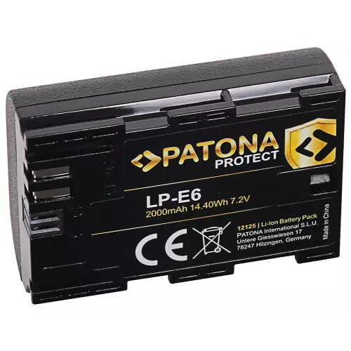 obrázek produktu PATONA baterie pro foto Canon LP-E6 2000mAh Li-Ion Protect