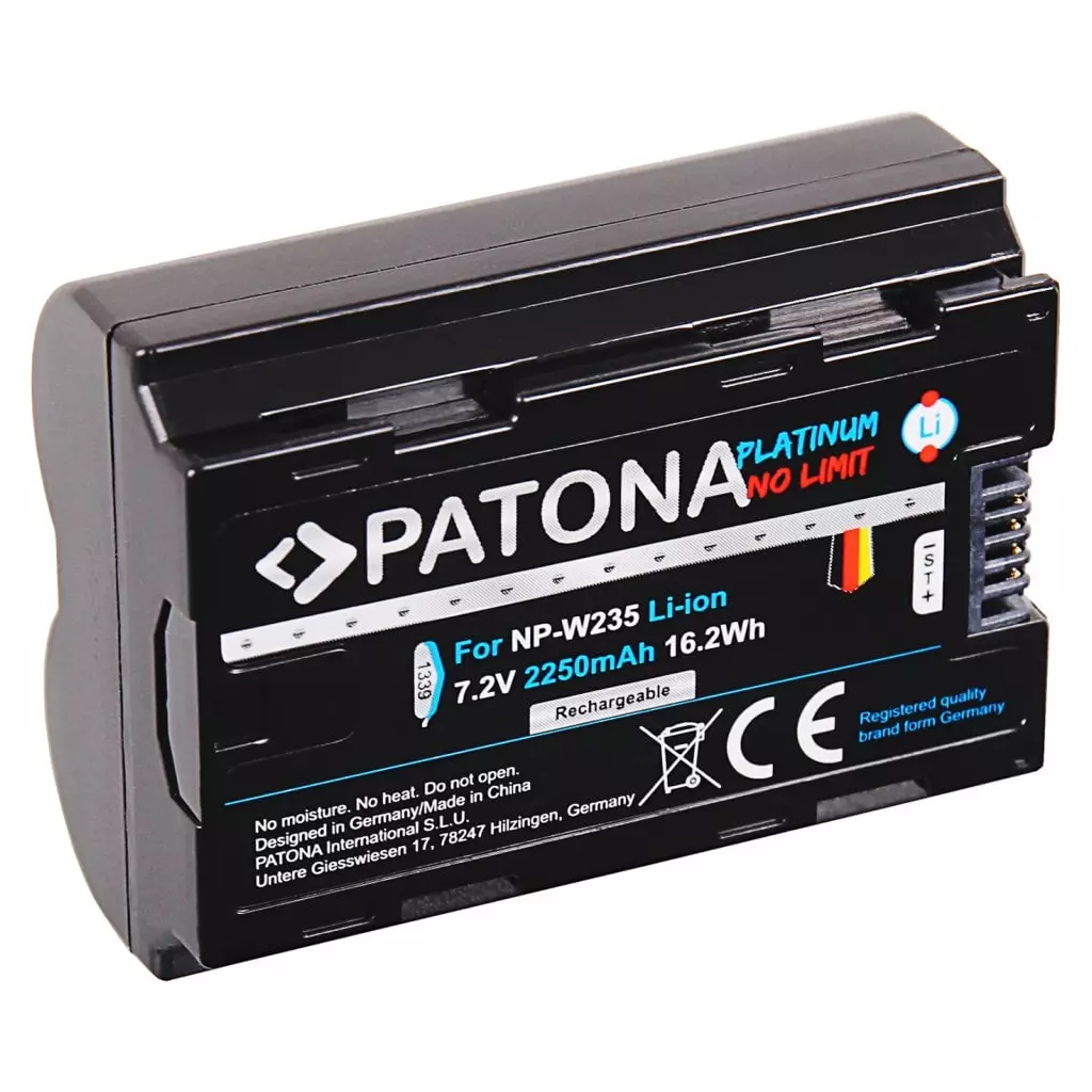 Obrázek produktu PATONA baterie pro foto Fuji NP-W235 2250mAh Li-Ion 7,2V Platinum X-T4