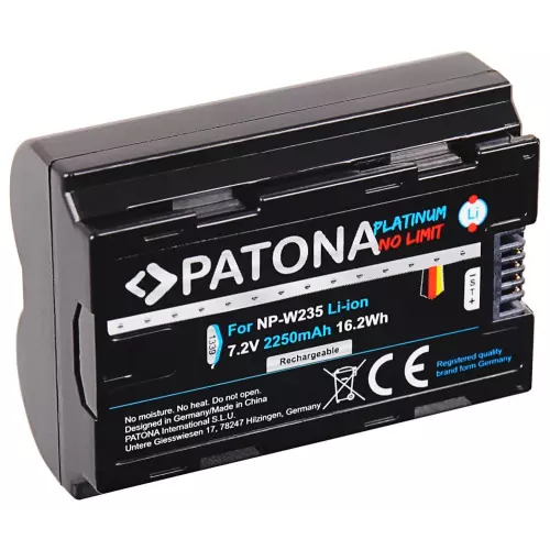obrázek produktu PATONA baterie pro foto Fuji NP-W235 2250mAh Li-Ion 7,2V Platinum X-T4