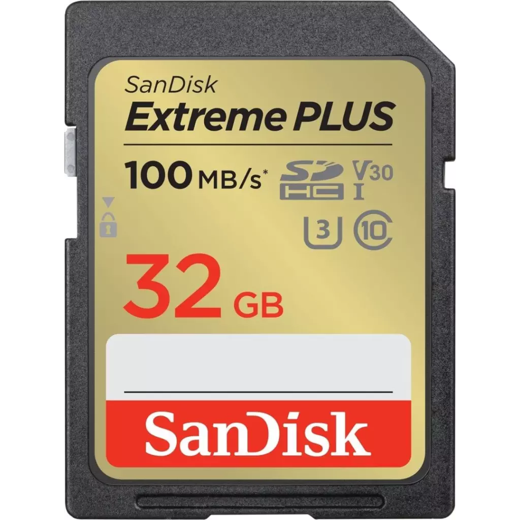 Obrázek produktu SanDisk Extreme PLUS SDHC 32GB 100MB/s UHS-I U3 Class 10