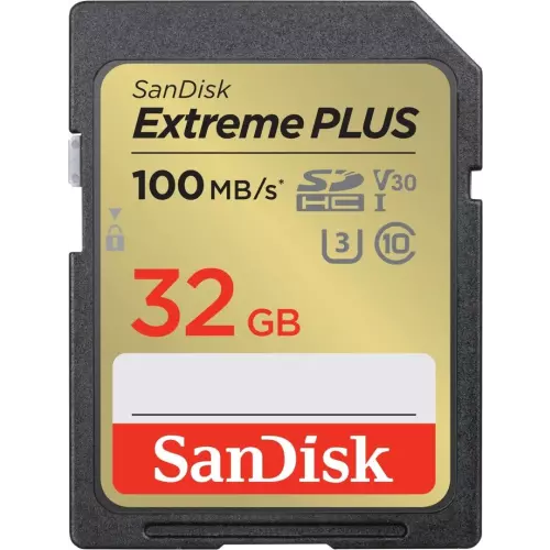 obrázek produktu SanDisk Extreme PLUS SDHC 32GB 100MB/s UHS-I U3 Class 10