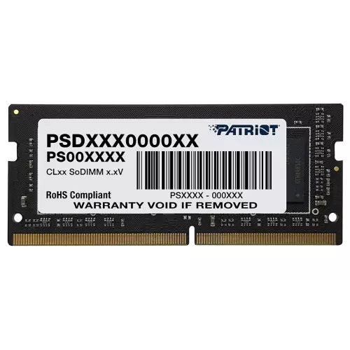 obrázek produktu PATRIOT Signature 32GB DDR4 3200MHz / SO-DIMM / CL22 / 1,2V - černá