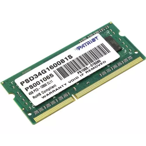 obrázek produktu PATRIOT Signature 4GB DDR3 1600MHz SO-DIMM CL11 - šedá