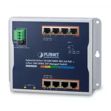 obrázek produktu PLANET WGS-4215-8P2S síťový přepínač Řízený Gigabit Ethernet (10/100/1000) Podpora napájení po Ethernetu (PoE) Černá