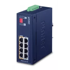 obrázek produktu PLANET IP30 Industrial 4-port Gigabit Ethernet (10/100/1000) Podpora napájení po Ethernetu (PoE) Modrá