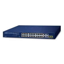 obrázek produktu PLANET 24-Port 10/100/1000T 802.3at Nespravované Gigabit Ethernet (10/100/1000) Podpora napájení po Ethernetu (PoE) 1U Modrá