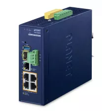 obrázek produktu Planet IVR-300FP Industrial 4-Port 10/100/1000T 802.3at PoE + 1-Port 10/100/1000T + 1-Port 1000X SFP VPN Security Gateway