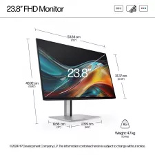 obrázek produktu HP Series 7 Pro 23.8 inch FHD Monitor - 724pf počítačový monitor 60,5 cm (23.8") 1920 x 1080 px Full HD Černá, Stříbrná