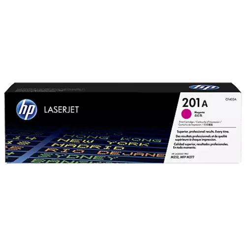 obrázek produktu HP CF403A magenta toner č.201A malý cca 1400 str. (HP CLJ M252, M277, M274, purpurová, ColorSphere 3 Jetintelligence )