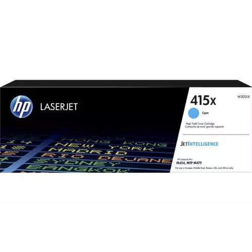 obrázek produktu HP W2031X originální toner azurový č.415X velký cca 6000 str. (cyan, pro HP CLJ M454, M479, Jetintelligence )