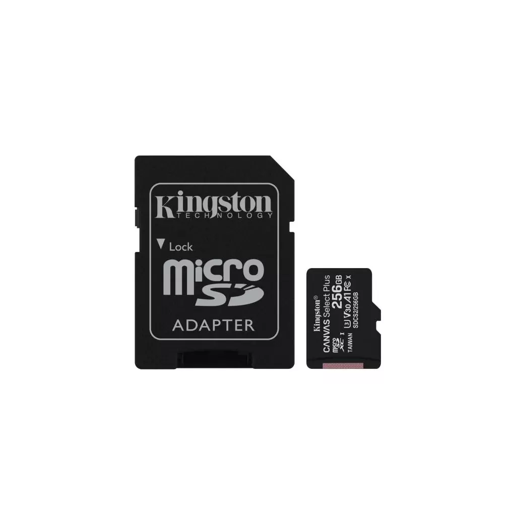 Obrázek produktu KINGSTON micro SD card SDXC 256GB Canvas Select Plus + SD adaptér