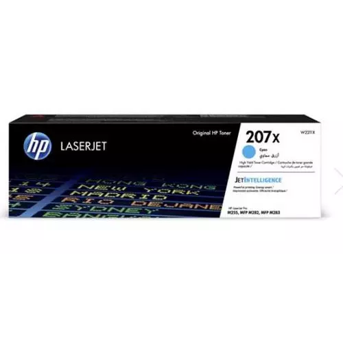 obrázek produktu HP W2211X originální toner azurový č.207X velký cca 2450 str. (cyan, pro HP CLJ M255, M282, M283, Jetintelligence )