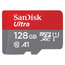 obrázek produktu SANDISK Micro SD card SDXC 128GB Ultra A, 100MB/s, Class 10 UHS-I s adaptérem