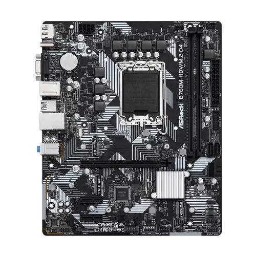 obrázek produktu ASROCK B760M-HDV/M.2 D4 (intel 1700 12+13gen, 2xDDR4 5333MHz, 4xSATA3, 3x M.2, HDMI+DPort +VGA, 1xGLAN, mATX)