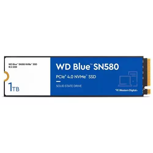 obrázek produktu WDC BLUE SN580 NVMe SSD WDS100T3B0E 1TB M.2 2280 TLC (4150/4150MB/s, 600K/750K IOPs, SSD)