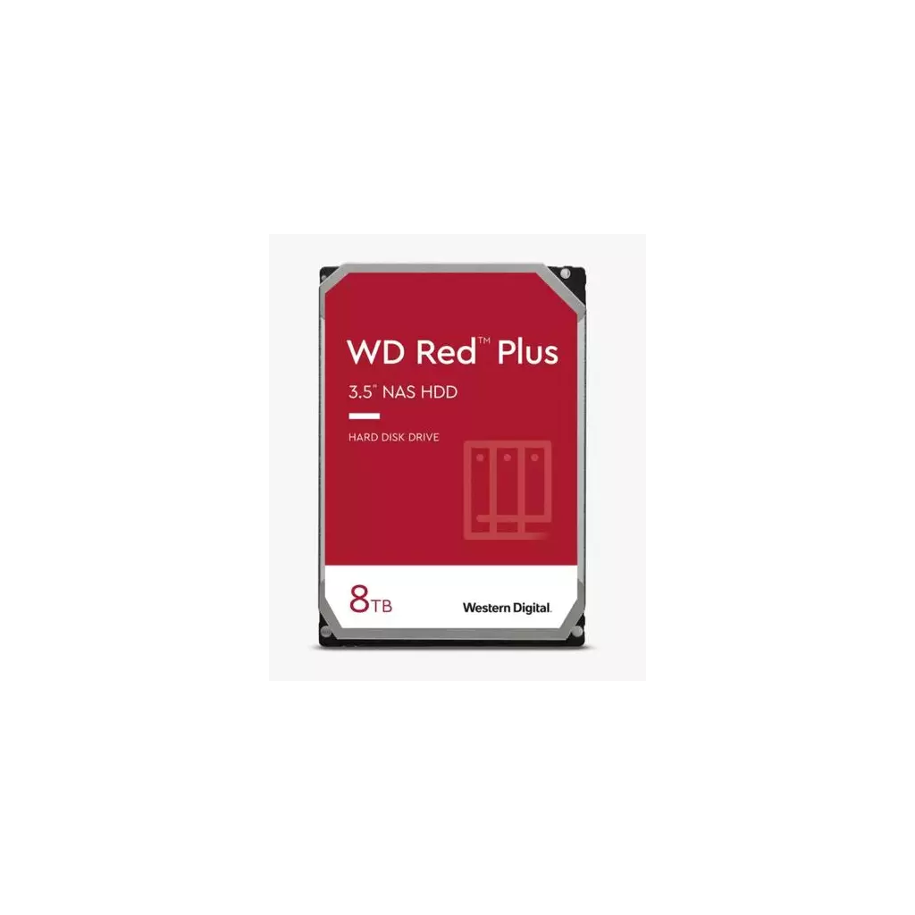 Obrázek produktu WDC WD80EFPX hdd RED PLUS 8TB SATA3-6Gbps 5400rpm 256MB RAID (24x7 pro NAS) CMR