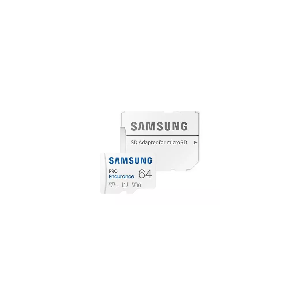 Obrázek produktu SAMSUNG micro SD card SDXC 64GB PRO Endurance class10 UHS-I U1 V10 (+ 1x adapter microSD na SD)