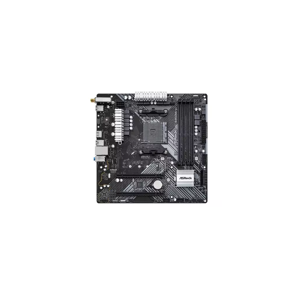 Obrázek produktu ASROCK B450M/AC R2.0 (AM4, amd B450, 4xDDR4 3200, 4xSATA3, WIFI, USB3.1, HDMI, mATX)