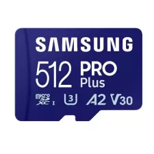 obrázek produktu SAMSUNG micro SD card SDXC 512GB PRO PLUS class10 UHS-I U3 V30 (+ 1x adapter microSD na SD)