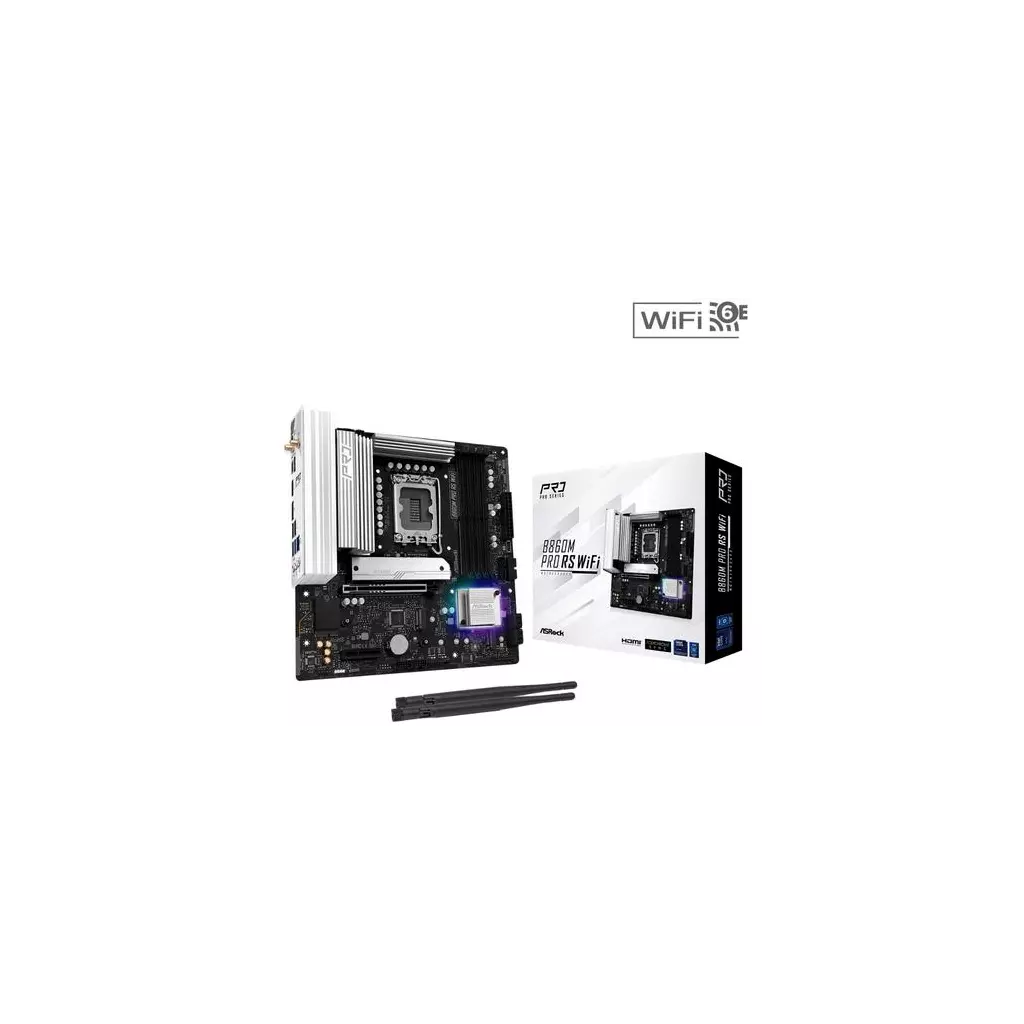 Obrázek produktu ASROCK B860M PRO RS WIFI (intel 1851, 4xDDR5, mATX)