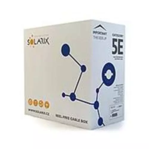 obrázek produktu KABEL PATCH STP kat. 6, 500m , drát SOLARIX stíněný LSOH, LSOHFR B2ca s1a d1 a1 500m / cívka oranžový