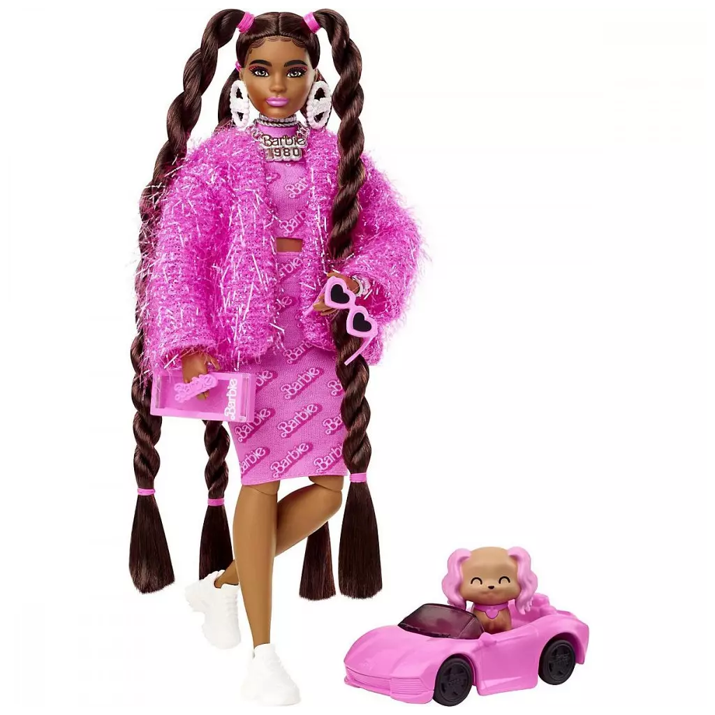 Obrázek produktu Panenka Barbie Extra od Mattela - s logem Barbie 80. let