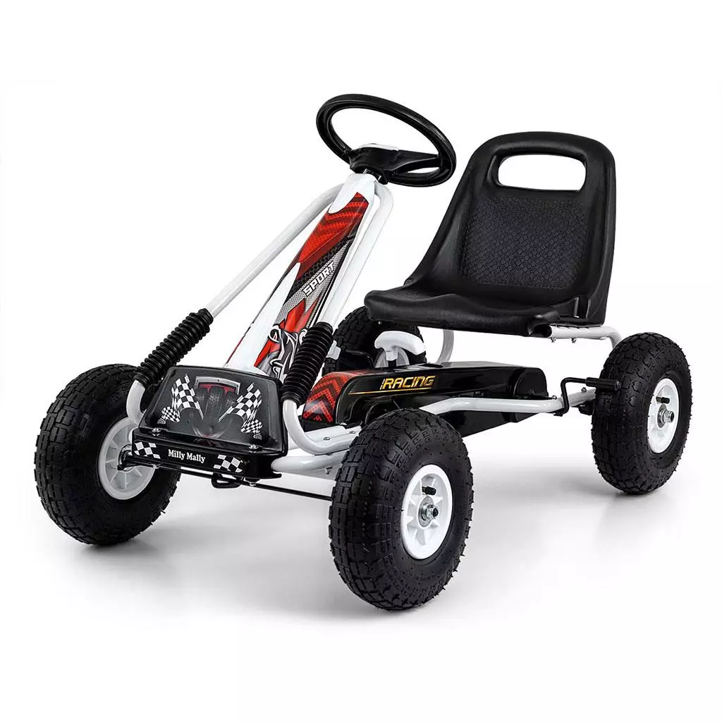 Obrázek produktu Dětská šlapací motokára Go-kart Milly Mally Thor bílá