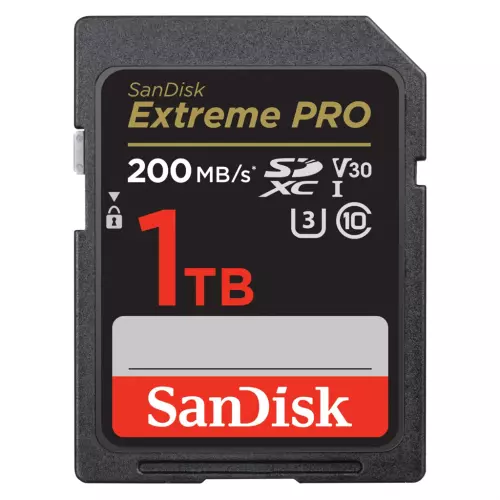 obrázek produktu SanDisk Extreme PRO 1TB SDXC Memory Card 200MB/s and 140MB/s, UHS-I, Class 10, U3, V30