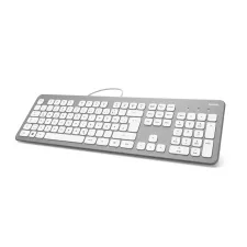 obrázek produktu Hama klávesnice KC-700, stříbrná/bílá 
