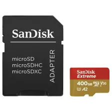 obrázek produktu SanDisk Extreme micro SDXC 400 GB 160 MB/s A2 C10 V30  UHS-I U3, adapter, NÁHRADA 121588