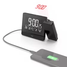 obrázek produktu Hama Plus Charge, budík s projekcí času a USB konektorem pro nabíjení mobilu