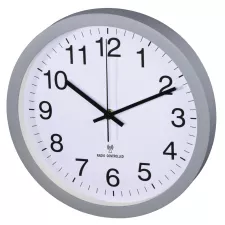 obrázek produktu Hama nástěnné hodiny, řízené rádiovým signálem, průměr 30 cm, tichý chod, šedé