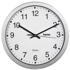 obrázek produktu Hama CWA100, nástěnné hodiny, průměr 30 cm, stříbrné