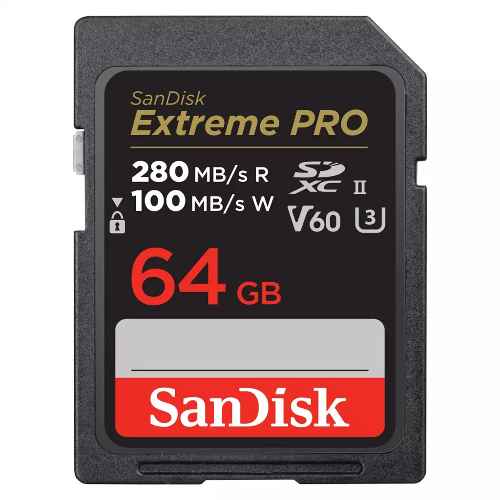 Obrázek produktu SanDisk Extreme PRO 64 GB V60 UHS-II SD cards, 280/100 MB/s,V60,C10,UHS-II