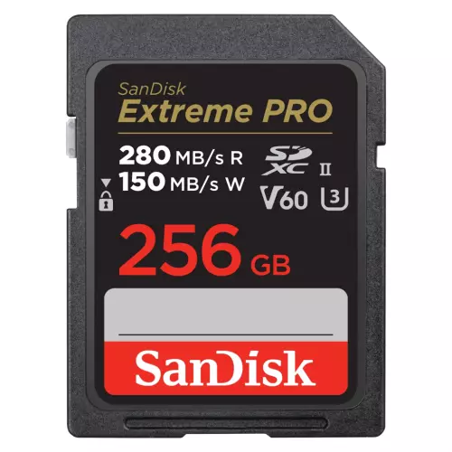 obrázek produktu SanDisk Extreme PRO 256 GB V60 UHS-II SD cards, 280/150 MB/s,V60,C10,UHS-II