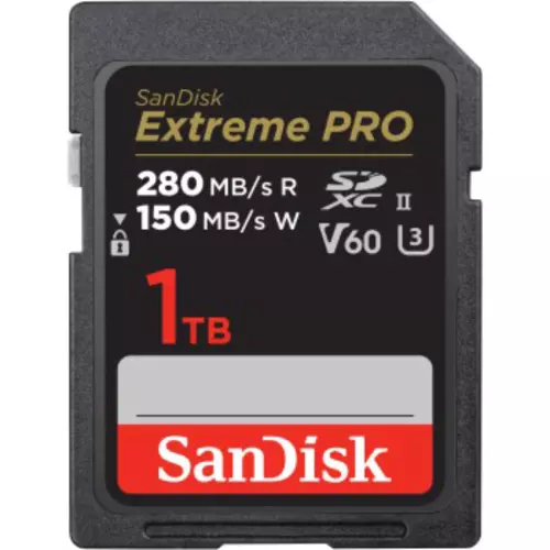 obrázek produktu SanDisk Extreme PRO 1 TB V60 UHS-II SD cards, 280/150 MB/s,V60,C10,UHS-II