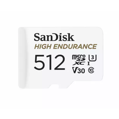 obrázek produktu SanDisk HIGH ENDURANCE microSDHC Card 512 GB, s adaptérem