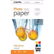 obrázek produktu COLORWAY fotopapír/ high glossy 200g/m2, A4/ 50 kusů
