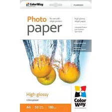 obrázek produktu COLORWAY fotopapír/ high glossy 180g/m2, A4/ 50 kusů