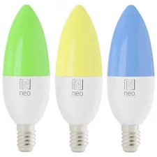 obrázek produktu IMMAX NEO SMART sada 3x žárovka LED E14 6W RGB+CCT barevná a bílá, stmívatelná, Wi-Fi, TUYA