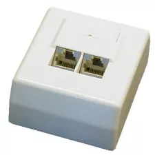 obrázek produktu DATACOM Datová zásuvka STP CAT6 2xRJ45 na omítku 45st. bílá