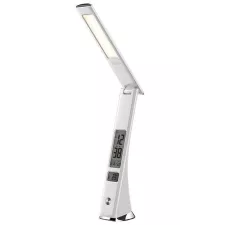 obrázek produktu IMMAX LED stolní lampička Cuckoo/ 5W/ 200lm/ 5V/1A/ 3 stupně stmívání/ sklápěcí rameno/ možnost vypnutí LCD/ USB/ bílá