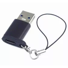 obrázek produktu PremiumCord Adaptér USB3.0 A male - USB-C Female, černý s očkem na zavěšení
