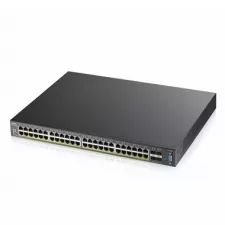obrázek produktu Zyxel XGS2210-52HP, 52-port Managed Layer2+ Gigabit Ethernet switch, 48x Gigabit metal + 4x 10GbE SFP+ ports, PoE 802.3a